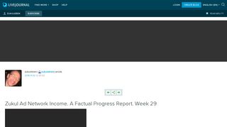 
                            8. Zukul Ad Network Income. A Factual Progress Report. Week 29 ...