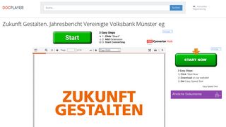 
                            6. Zukunft Gestalten. Jahresbericht Vereinigte Volksbank Münster eg - PDF