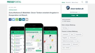 
                            11. ▷ Zukunftsthema E-Mobilität: Clever Tanken erweitert Angebot in ...