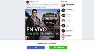 
                            10. ZULA - En VIVO, con la Semi y Final del torneo ONLINE de... | Facebook