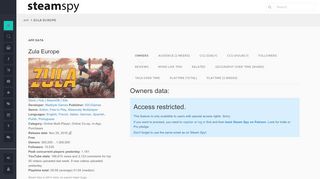 
                            12. Zula Europe - SteamSpy - All the data and stats about Steam games