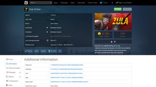 
                            11. Zula Online · AppID: 714210 · Steam Database