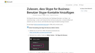 
                            8. Zulassen, dass Skype for Business-Benutzer Skype-Kontakte ...