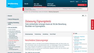 
                            5. Zulassung, Eignungstests - berufsberatung.ch