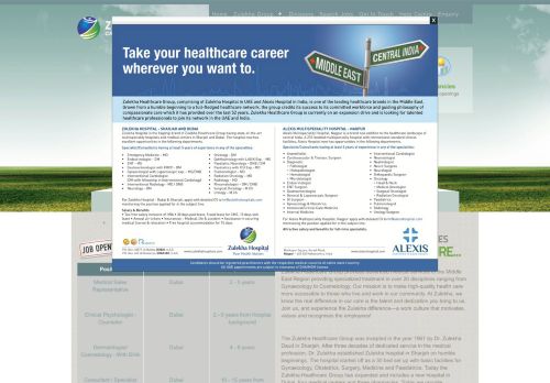 
                            4. Zulekha Hospital Career Portal