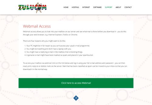 
                            12. Zulucom - Webmail Access