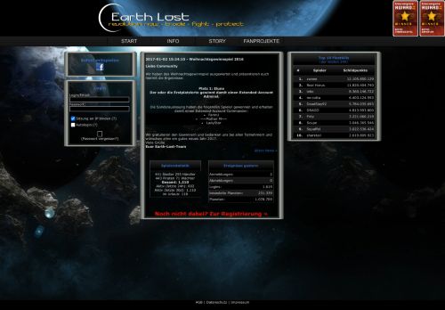 
                            1. Zum Login - Earth Lost