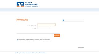 
                            10. Zum VR-NetKey Login - VR-Bank Südwestpfalz eG