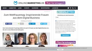 
                            12. Zum Weltfrauentag: Inspirierende Frauen aus dem Digital Business ...