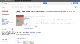 
                            10. ZUM'97: The Z Formal Specification Notation: 10th International ...
