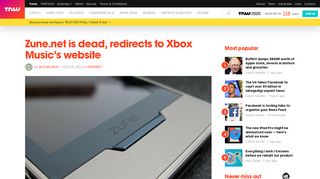 
                            7. Zune.net is dead, redirects to Xbox Music's website - TNW