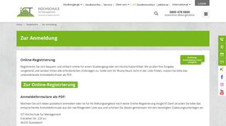 
                            3. Zur Anmeldung - IST-Hochschule für Management