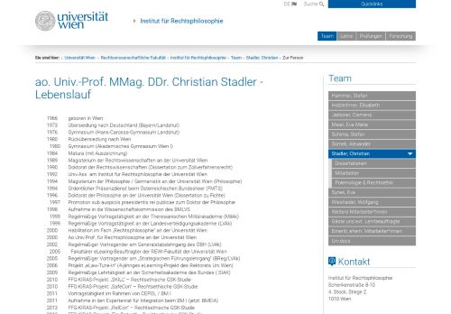 
                            13. Zur Person - Institut für Rechtsphilosophie - Universität Wien