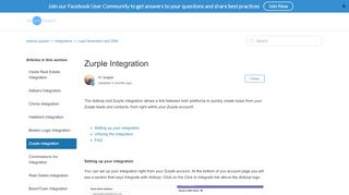
                            10. Zurple Integration – dotloop support