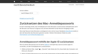 
                            1. Zurücksetzen des Mac-Anmeldepassworts - Apple Support