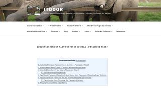 
                            8. Zurücksetzen des Passwortes in Joomla - Password Reset - von ItDoor