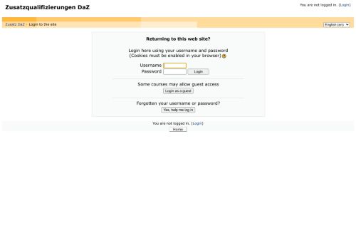 
                            8. Zusatzqualifizierungen DaZ: Login to the site