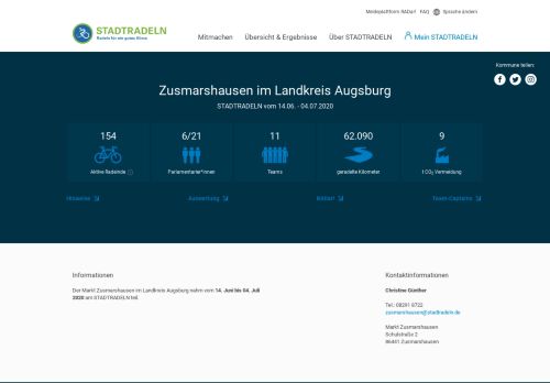 
                            9. Zusmarshausen im Landkreis Augsburg - Stadtradeln