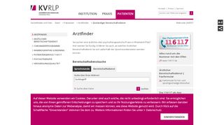 
                            9. Zuständiger Bereitschaftsdienst | Kassenärztliche ... - KV RLP