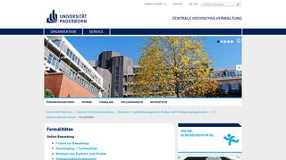 
                            2. ZV - Formalitäten (Universität Paderborn)