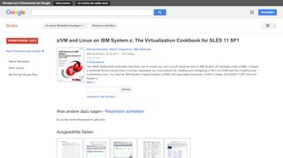 
                            13. z/VM and Linux on IBM System z: The Virtualization Cookbook for SLES ...