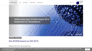 
                            6. ZVSHK-Award 2019 – Badkomfort für Generationen: Wettbewerb