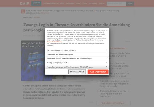 
                            3. Zwangs-Login in Chrome: So verhindern Sie die Anmeldung per ...