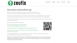 
                            3. Zwei-Faktor-Authentifizierung – ZEUFIX