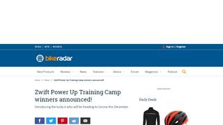
                            12. Zwift Power Up Training Camp winners announced! - BikeRadar
