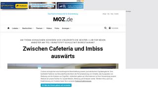 
                            6. Zwischen Cafeteria und Imbiss auswärts - MOZ.de