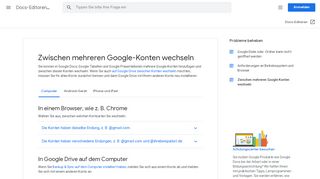 
                            2. Zwischen mehreren Google-Konten wechseln - Computer - Docs ...