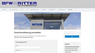 
                            6. Zwischenablesung anmelden | BFW Dieter Ritter GmbH