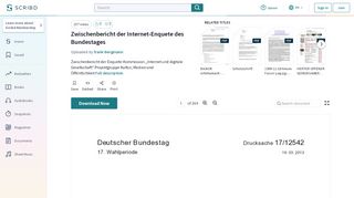 
                            10. Zwischenbericht der Internet-Enquete des Bundestages - Scribd