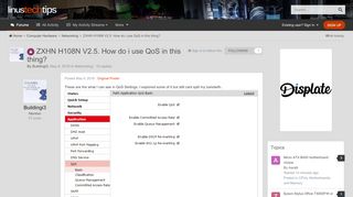 
                            9. ZXHN H108N V2.5. How do i use QoS in this thing? - Networking ...
