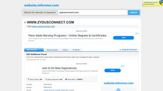 
                            8. zydusconnect.com at WI. SAP NetWeaver Portal - Website Informer