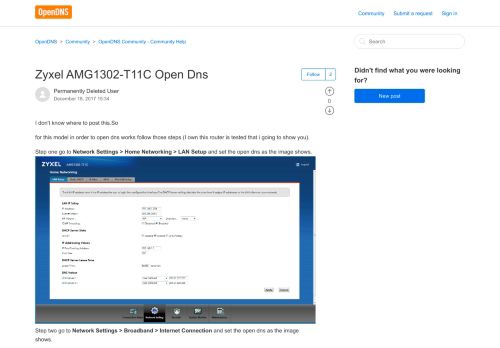 
                            13. Zyxel AMG1302-T11C Open Dns – OpenDNS