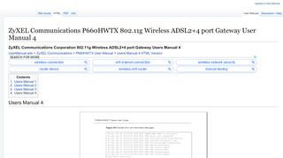 
                            5. ZyXEL Communications P660HWTX 802.11g Wireless ADSL2+4 ...