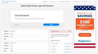 
                            8. ZyXEL Default Router Login and Password - Clean CSS