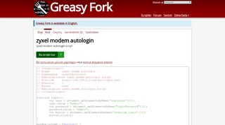 
                            12. zyxel modem autologin - Kaynak kodu - Greasy Fork