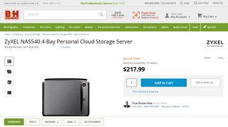 
                            11. ZyXEL NAS540 4-Bay Personal Cloud Storage Server NAS540 B&H