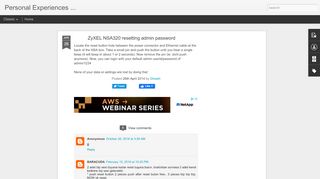 
                            5. ZyXEL NSA320 resetting admin password | Personal Experiences ...