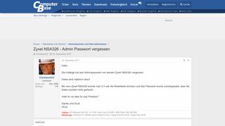
                            4. Zyxel NSA326 - Admin Passwort vergessen | ComputerBase Forum