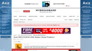 
                            12. Zyxel VMG1312-B10A VDSL Modem / Router Problems ! | MyBroadband