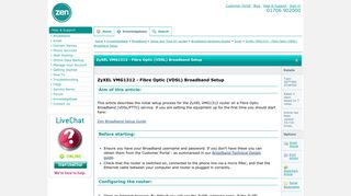 
                            3. ZyXEL VMG1312 - Fibre Optic (VDSL) Broadband Setup  ...