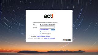 ACT! Premium for Web - Log on