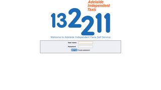 Adelaide Independent Taxis Self Service Login