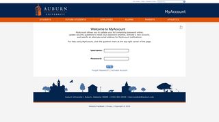 MyAccount - Auburn University