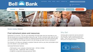 Retirement Plans, 401k, IRAs & Other Investments - Bell Bank Wealth ...
