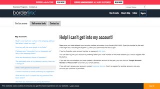 Help! I can't get into my account! - Borderlinx