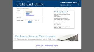 Credit Card Online - City National Bank